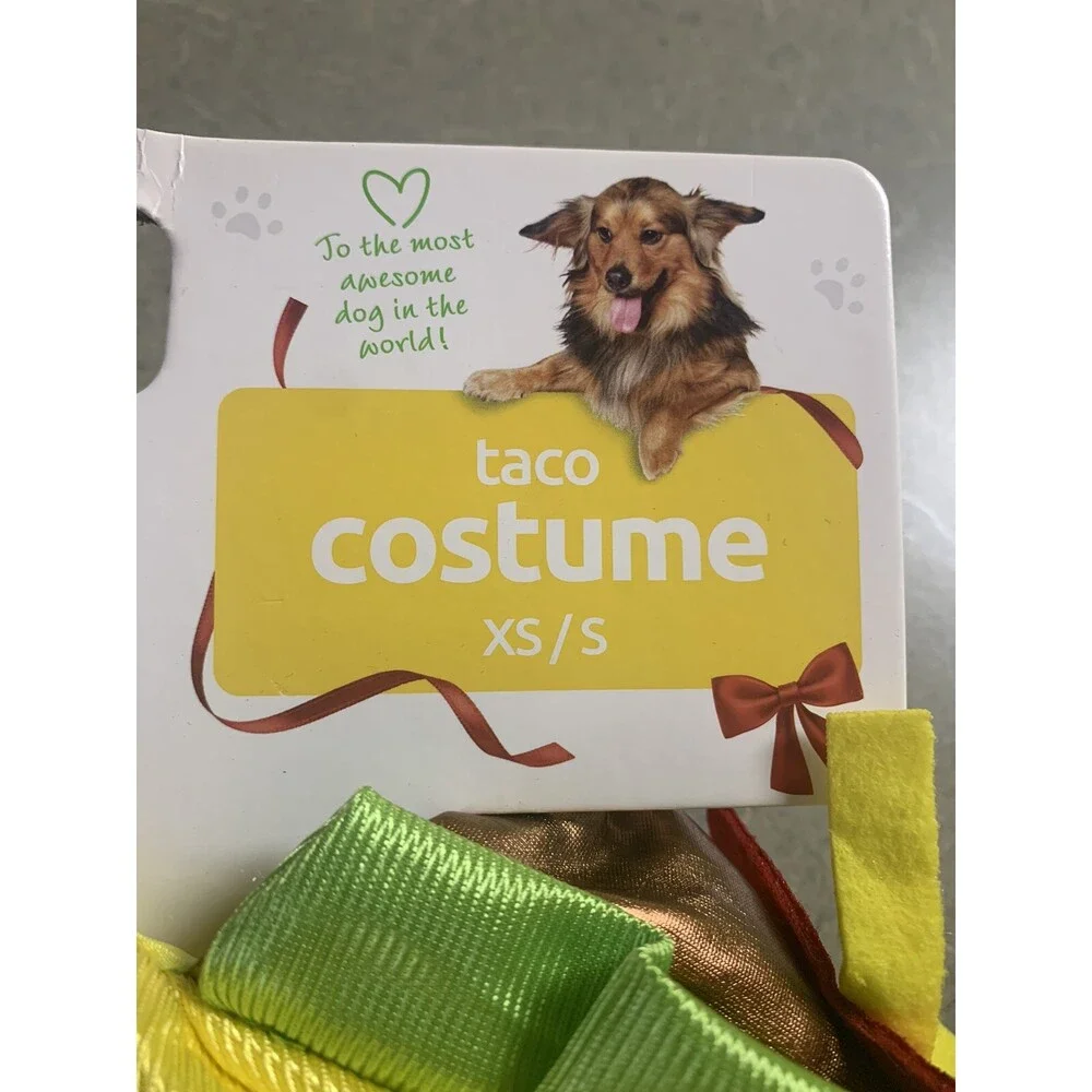 Pet Shoppe Taco Dog Or Cat Costume XS/S Dress Up